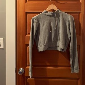 Cropped cotton sweatshirt